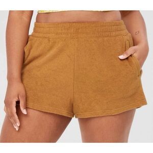 Aerie brown terry short size M NWT